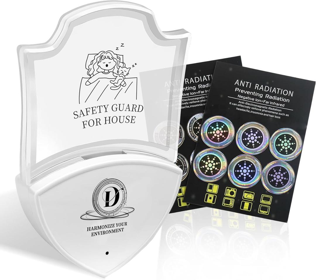 2026 New Electromagnetic Field Protection with 12Pcs EMF Stickers Blocker, EMF Blocker for Home, Office, Library, Coverage Area Up to 2000 Square Feet Per Level