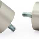 Ivilon Drapery Window Curtain Rod - End Cap Style Design 1 Inch Pole. 48 to 86 Inch Color Satin Nickel
