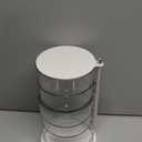 360 Rotating Hair Accessories Organizer, Clear 5-Layers Acrylic Jewelry Box, Bathroom Containers for Headband, Bows, Hair Tie, Cotton Swab Organization for Preppy Women