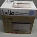 bella 6.0 Qt Programmable Slow Cooker, Ceramic Nonstick Coating, Adjustable Temperature & Cooking Times, Dishwasher Safe Stoneware Pot & Tempered Glass Lid, Tangle Free Cord Wrap, Oatmilk