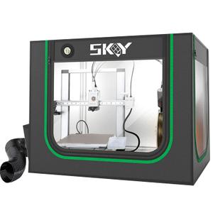 Skouphy 3D Printer Enclosure with LED Light, Smoke Exhaust Kit, Thermo-Hygrometer,Fireproof Dustproof Tent Constant Temperature for Bambu Lab A1,Eufymake E1 UV Printer
