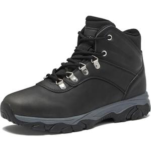 HI-TEC Aspen Mid Waterproof Men's Hiking Boots - Black or Brown, Medium or Wide Lightweight Outdoor Trekking Shoes (11)