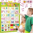 Bilingual Learning Toys - Spanish Toys for Toddlers 1-3, Interactive Number Toys, Numbers for Toddlers - Educational Talking Wall Chart for Kids