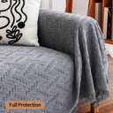 Deep Dream Sectional Couch Covers, 2 Pieces Sectional Sofa Cover, L Shaped Couch Covers, Couch Cover for Sectional Sofa (XX-Large, 71" x 118" + 91" x 134", Dark Grey)