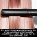 Ghd Platinum+ Styler 1" Flat Iron Hair Straightener, Professional Ceramic Hair Styling Tool for Stronger Hair, More Shine, & More Color Protection