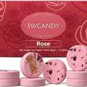 SWCANDY Shower Steamers Aromatherapy Birthday Gifts for Women Travel Essentials, 7Pcs Rose, Bath Bombs Shower Bombs with Natural Essential Oils, Relaxation Home SPA