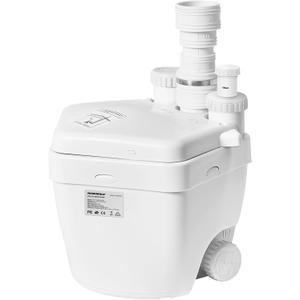 Upgraded 1 HP Utility Sink Pump with PCB Function Upflush to 36FT 2200GPH Under Sink Pump with 3 Water Inlets 1 Outlets Macerating Toilet System for Sink Shower Wash Bin Urinal Kitchen Basement