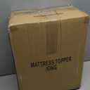 King Size Mattress Topper, Shredded Memory Foam Filling, with 1800 GSM Mattress Pad Cover, Soft Bed Topper for Back Pain,Comfy Plush Foam Filled Pillow Top,78"x80" (White)