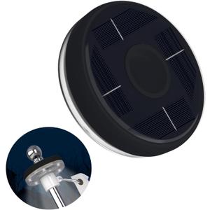 ZMTECH Outdoor Solar Flag Pole Light, Waterproof LED Flag Light with Auto On/Off, Solar Charged, Fits 5-10FT & 1in Diameter FlagPoles, Black