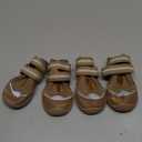 QUMY 4PCS Dog Boots for Large Dogs, Medium Dog Shoes & Paw Protectors for Hot Pavement, Summer Heat Protection, Mesh Breathable Nonslip Dog Booties for Hardfloors, Walking Running Hiking Khaki Size 1