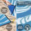 WIWIGO Beach Blanket Waterproof Sandproof Beach Mat 79" X 83"/10'x9'for 1-4 Adults Quick Drying Outdoor Picnic Mat Beach Accessories for Travel, Camping, Hiking, 79" X 83"