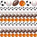 96 Pieces Sports Stress Balls for Kids Mini Footballs Ball, Soccer, Basketball, Baseball Foam Squeeze Stress Balls for Anxiety Relief Relaxation, Sport Party Favor Class Prize Birthday Pet Toys