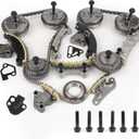 Engine Timing Chain Kit with VVT Sprocket Compatible with Buick Cadillac Chevrolet GMC Pontiac Saab Saturn Suzuki Acadia Traverse Enclave Caprice Equinox 2007-2022 Replace 9-0753SVVT