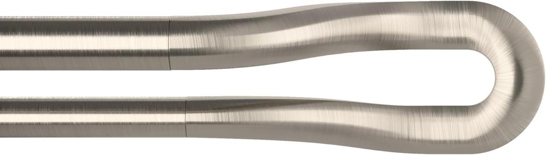 Umbra Midnight Black-Out Curtain Rod for Window, Works with All Room-Darkening Panels, Adjustable 42" to 120", Nickel