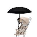 Stroller Umbrella With Adjustable Universal Clamp,Clip On Umbrella With Clip On UPF 50+ Great for Pushchair,StrollersBeach ChairBlack (39.3 inches)