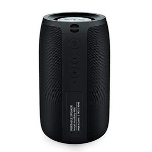 Musibaby M68 Portable Bluetooth Speaker, Bluetooth Speakers Wireless with Deep Bass, Small Waterproof Speaker for Home and Outdoor Use, Dual Pairing, FM Radio, USB/AUX Input, 24H Playtime,Black