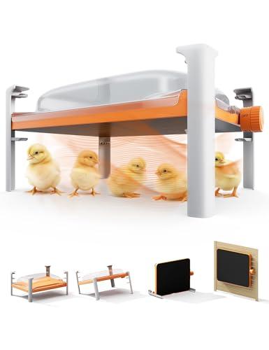Smart Chicken Coop Heater, 200 Watts Chick Brooder Heating Plate Built-in Adaptive Temperature Sensor, Chicken Brooder Heater, Adaptable to Timer and Temp Controllers,UL-Compliant