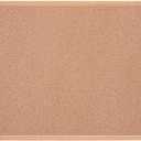 Quartet 35-380342Q Corkboard, Framed Bulletin Board, 35" x 23" Cork Board, Oak Finish Frame, Brown