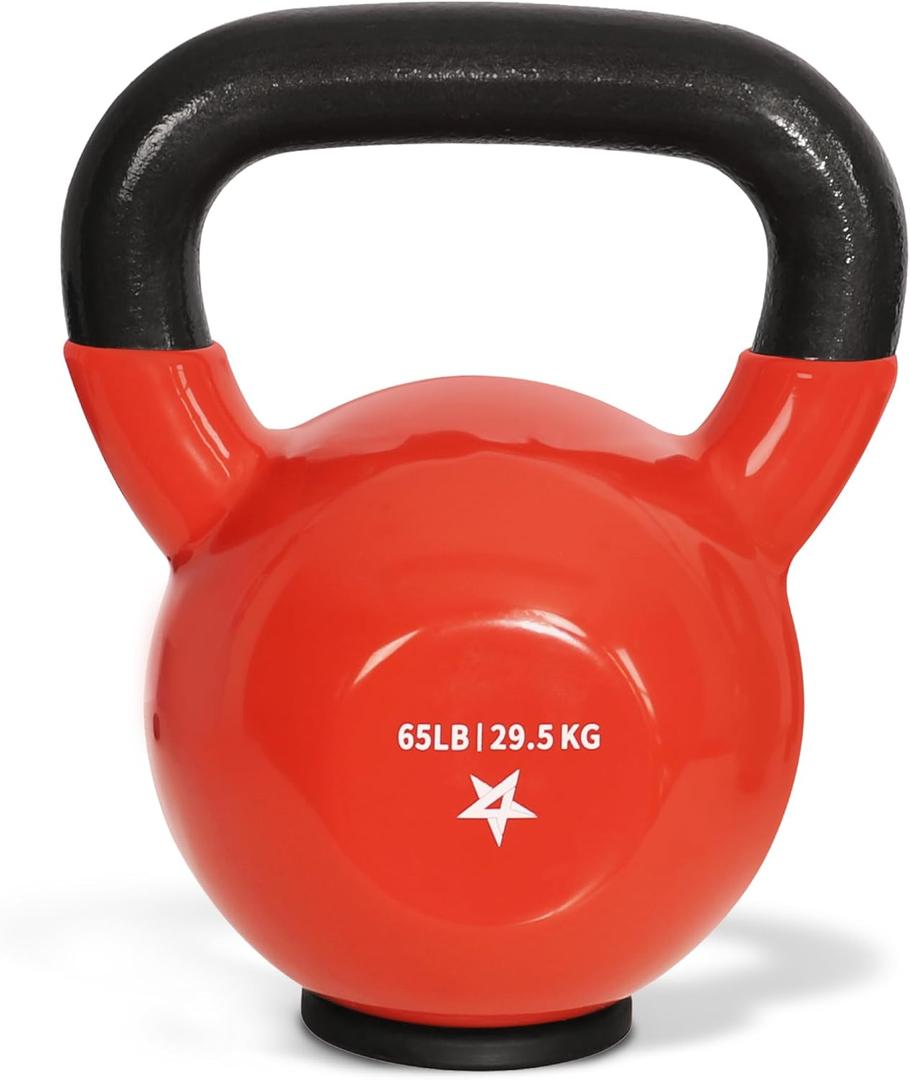 Yes4All Kettlebells Rubber Base, Kettlebell Set for Women, Strength Training Kettlebells Weights   (65LB - Dark Red)