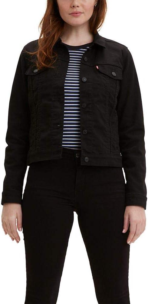 Levi's Women's Original Trucker Jacket (X-Large, Black and Black)
