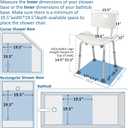 FSA/HSA Eligible, Vaunn Tool-Free Assembly Adjustable Shower Chair Spa Bathtub Seat Bench with Removable Back