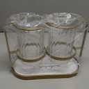 Utensils Silverware Holder with Metal Bracket, Cutlery Caddy, Flatware Spoon Fork Knife Tabletop Organizer for Party Kitchen Dining Room - Gold