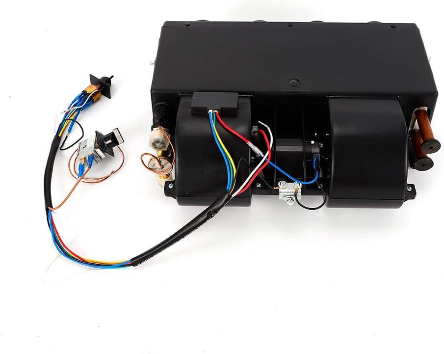 A/C Air Conditioning Evaporator Kit 12V 7.6A Universal Under Dash AC Evaporator Underdash Heating Cooling Unit 600 CFM 3 Speed for Car Truck A/C Air Conditioner Evaporator Assembly