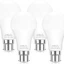 LED Bayonet Bulbs B22, 12W B22 LED Bulb Equivalent 100W Halogen B22 Bayonet Cap Bulb, 1200Lm, 6500K Daylight White 4-Pack