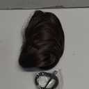 CJL HAIR Claw Clip Short Ponytail Hair Extensions DIY Bendable Metals Messy Bun Hair Piece for Wonen Wavy Curly Synthetic Fake Hairpieces Dark Brown