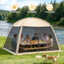 12'x12' Camping Screen Tent - Portable Screen Canopy 8-10 Person&Instant UV Resistant Sun Shelter,Easy to Set Up&Mosquito Net Tent&Waterproof,Suitable for Family Camping Trip,Backyard,Picnic, X-Large