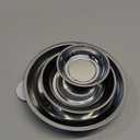 HORUSDY Magnetic Tray | 3-Piece | Round Magnetic Parts Tray | 3 Inch 4 Inch 6 Inch Magnetic Tray for Mechanic's | Stainless Steel
