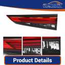 GXYWADY Right Passenger Side Inner Tail Light 815800E180, TO2803156 Replacement for 2020 2021 2022 Highlander Rear Brake Lamp