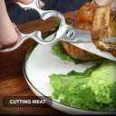 Stainless Steel Kitchen Shears Heavy Duty Full-Steel Forged Metal Scissors for Food, Professional Chef Shears Bone Cutting Meat Pizza Scissors Kitchen Utensils Come Apart, Silver