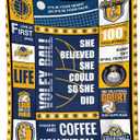 Volleyball Blanket 50x60, Soft Flannel Fleece Throw for Girls & Teen Girls, Vintage Newspaper Heart Design, Cozy Bedroom/Dorm Decor, Cute Volleyball Gifts for Players, Teams & Moms