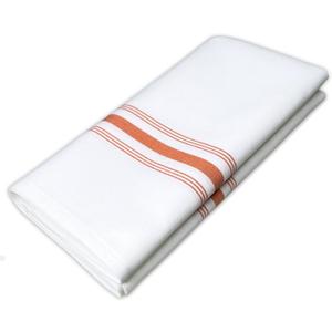 Restaurant Cloth Napkins Set of 12 Pack, Dinner Napkins Cloth Washable 18 x 22 Ins, Reusable Table Napkins Cloth, No Iron,No Fade, Easy to Remove Stains, Orange Stripes