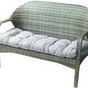 Indoor/Outdoor Bench Cushion Cotton Garden Furniture Loveseat Cushion, 51.2"x19.7" Patio Wicker Seat Cushions for Lounger (Gray)