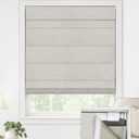 LazBlinds No Drill Roman Shades for Windows, Cordless Blackout Window Shades with UV Protection, Polyester Fabric for Bedroom & Living Room, 34" W x 64" H, Beige