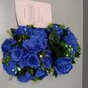 NUPTIO Flower Balls for Wedding Centerpieces - 2 Pcs 9.5 inch Diameter Fake Flower Ball Arrangement Bouquet Party Centerpieces for Tables - Royal Blue Rose Bouquet Centerpiece Flowers for Table