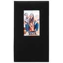 Malden International Designs 3 Up 4x6 Black Fabric Post bound Photo Album Hard Cover 4x6 Front Cover Photo Pocket