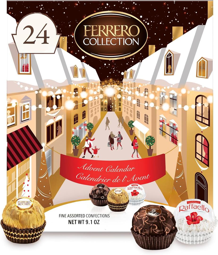Ferrero Collection Holiday Advent Calendar 2025, Premium Assorted Christmas Gift Box, 24 Piece, 9.1 oz (EXP 04/20/26)