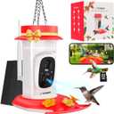Svanur Smart Hummingbird Feeder with Camera,Solar Powered Humming Bird Feeders for Outdoors,Instant Notifications,W/32G Card,2K Live Video,Easy Clean & Refill,Ideal Gifts for Bird Lovers