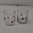 2 Pcs Cherry Icon Juice Glasses, 14oz Red Cherry Stemless Wine Drinking Juice Glass Cup for Birthday Wedding Party Supplies Gift