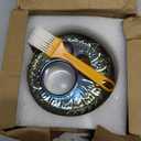 4 in 1 Multifunctional Ceramic Incense and Candle Holder with Ash Catcher Tray Suit for Burning White Sage, Palo Santo Sticks (Colorful)