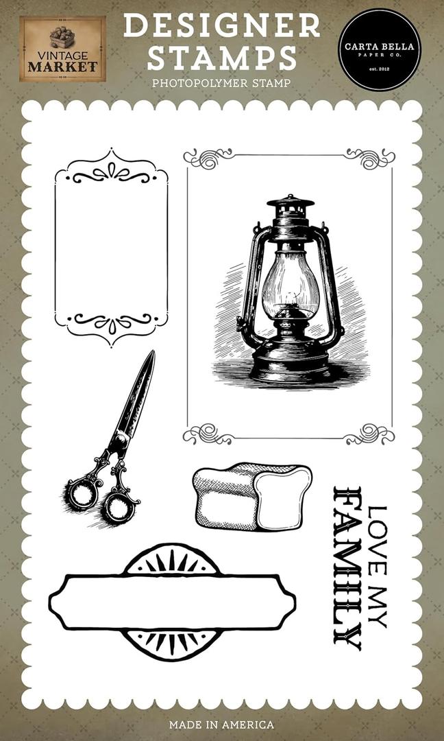 Vintage Market: Lantern Stamp Set