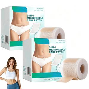 3 In 1 Microdarts Care Patch-(1.6"X 60" Roll-1.5M), 2026 New Upgrade Silicone Scar Sheets, Reusable Silicone Scar Strips, Suitable for All Skin Types (2Boxes)