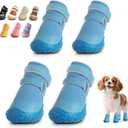 Dog Shoes for Small Dogs, Breathable Dog Boots Paw Protector for Hot Pavement Winter Snow, Dog Booties with Rugged Anti-Slip Sole for Hardwood Floors Outdoor Walking Light Blue Size 3 (#3 (Width 1.49 inch) for 11.0-16.5 lbs)