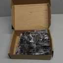 JQK Cabinet Door Hinges Black, 1/2" Partial Overlay Cupboard Door Hinge for Face Frame Cabinets with Door Bumper, Metal 20 Pack, CH300-BK-P20