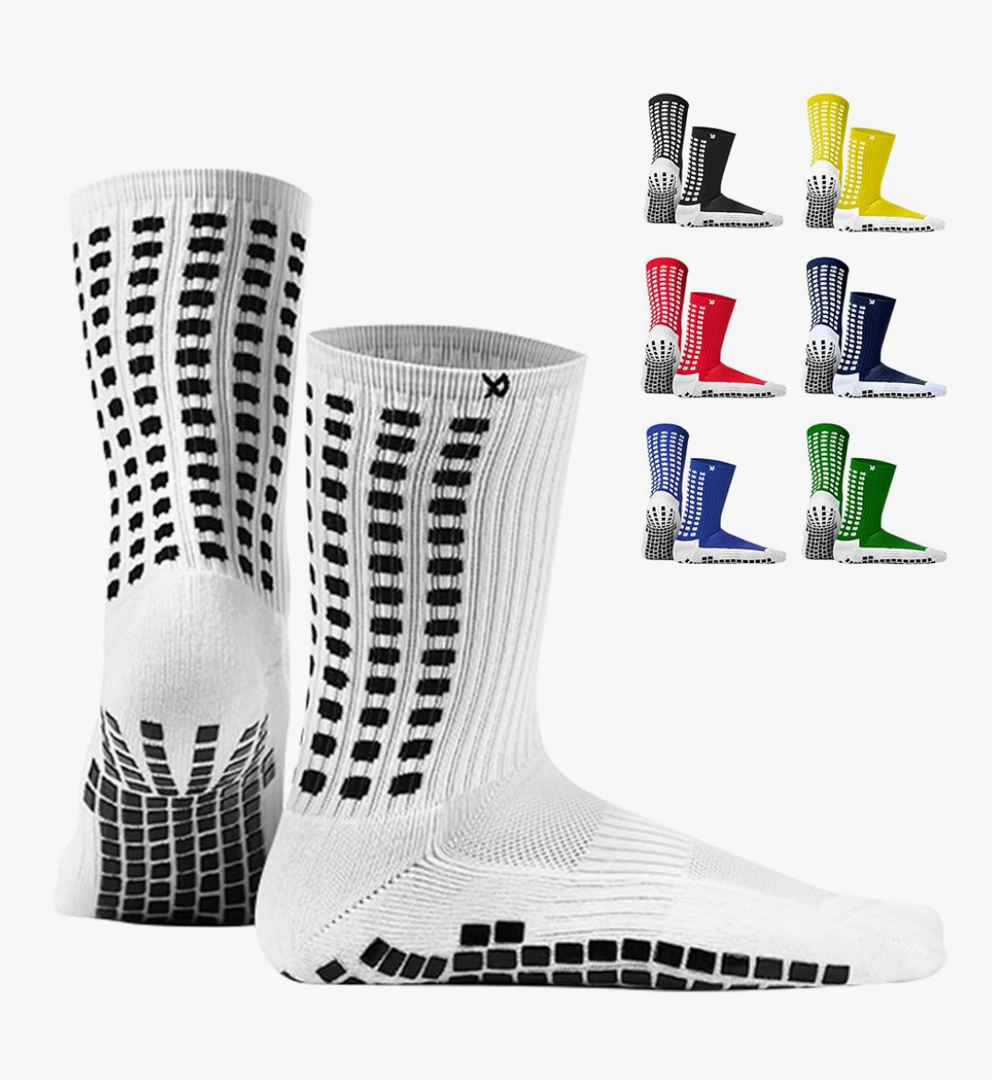Lux Dual Grip Socks - Soccer Grip Socks for Men and Women. GripArray Performance & Comfort