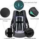 hk Backpack for Men Business Slim Backpack with USB Charger Computer Lightweight Anti-theft Travel Backpacks 15.6 inch Water Resistant Laptop Bag for Work Office College-Black
