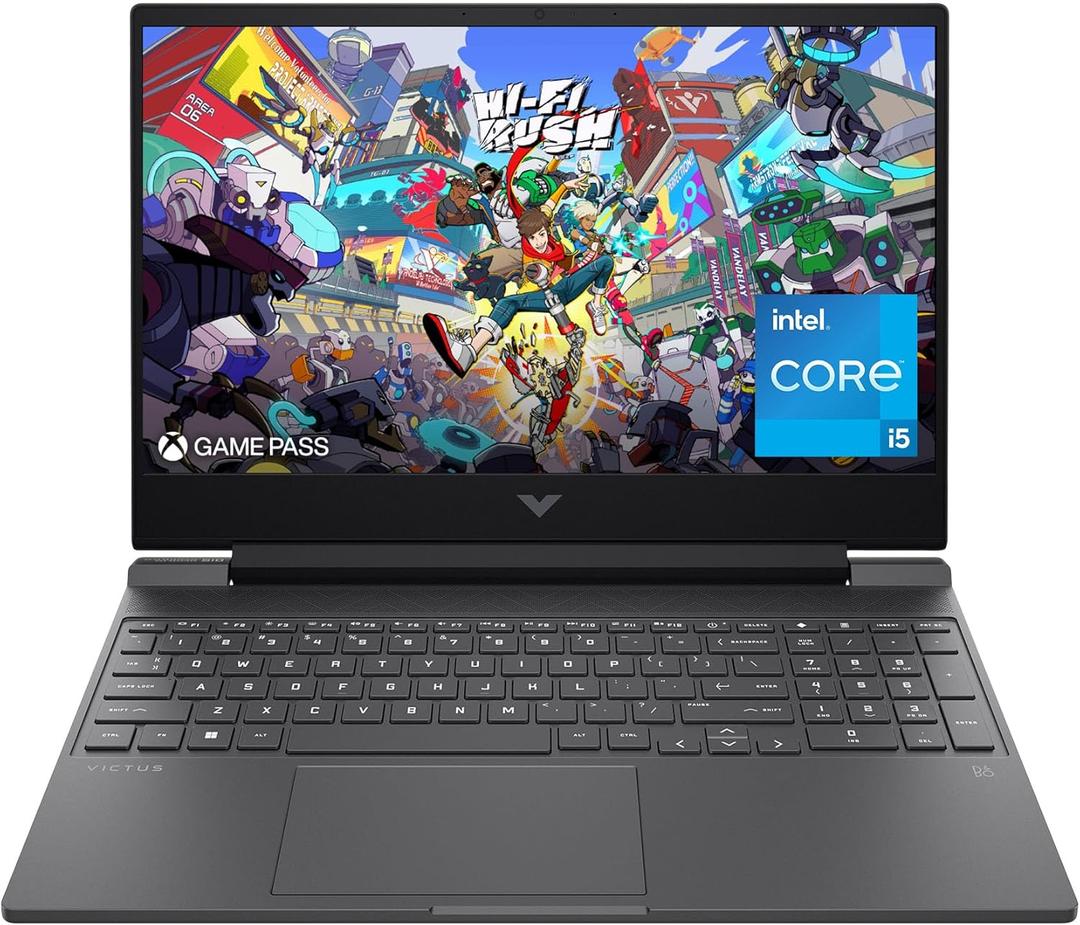 HP Victus 15.6 inch Laptop, FHD 144Hz Display, Intel Core i5-12450H, 8 GB RAM, 512 GB SSD, NVIDIA GeForce RTX 2050 GPU (4 GB Dedicated), Windows 11 Home, 15-fa1029nr (2024)